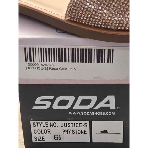 SODA RoseGold Slip on Sandals - Picture 4 of 4